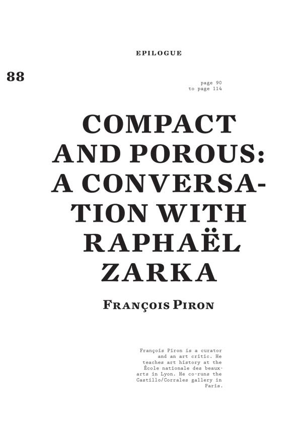 Raphaël ZARKA - texts